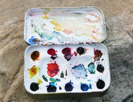 80 Well Travel Palette Watercolor Painting Removable Pan Wells Large Mixing  Well Altoids Tin 