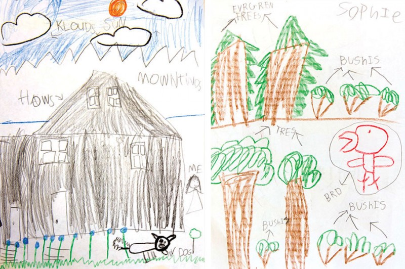 Meridian school student sketches