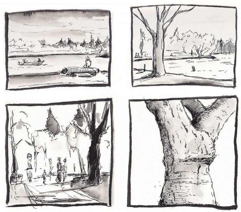 Thumbnail sketches from Greenlake, Seattle