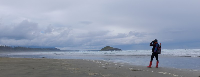 Exploring Long Beach, Pacific Rim National Park. Photo by Darin Reid