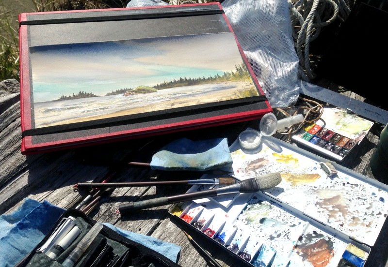 Driftwood studio on Long Beach, Pacific Rim National Park