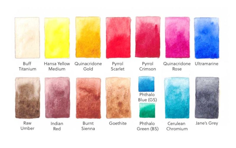 watercolor mixing palette